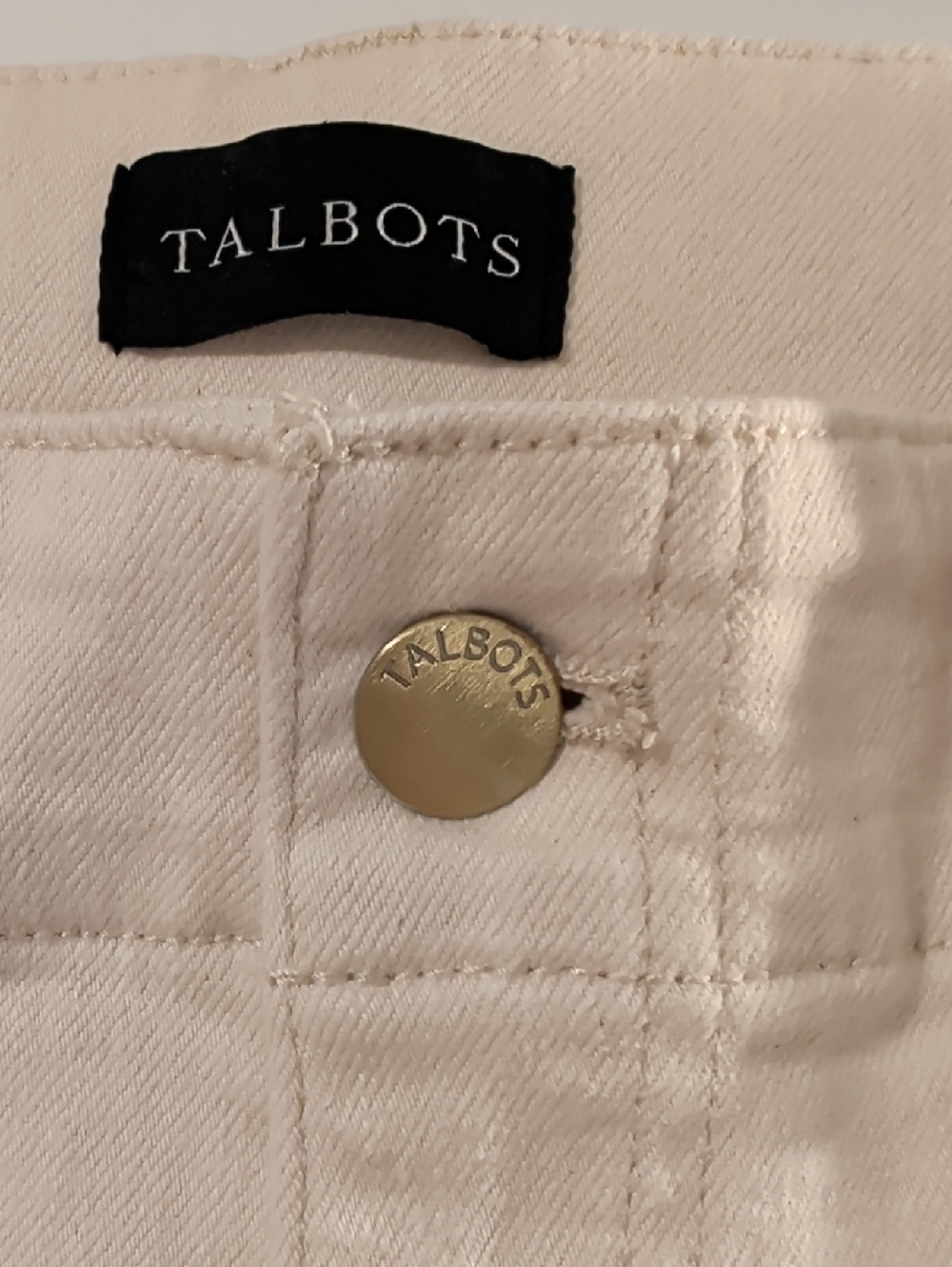 Talbots Classic Jean Denim Trouser with Black Label Size 10  99% Cotton 1% Spand - Picture 6 of 11